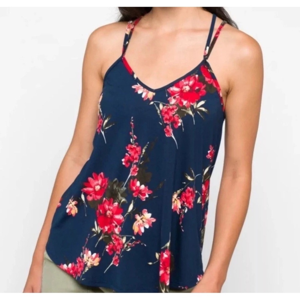 Papermoon Floral V-Neck Top - size large